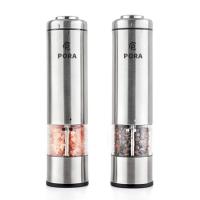 QTCF-Pora-electric Spice Mill Pepper Grinder Stainless Steel Automatic Salt And Pepper Shaker Kitchen Tools 2021