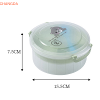 ?【Lowest price】CHANGDA กล่องอาหารกลางวัน2ชั้น Bento BOX กลางแจ้งปิกนิกผลไม้ภาชนะอาหารพร้อมบนโต๊ะอาหาร