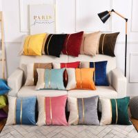 Thick Luxury Velvet Cushion Cover 45x45cm Decorative Gold Patchwork Pillow Cover for Seat Livingroom Sofa Home Decor Pillow Case