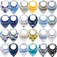 ☊✌◇ Baby Bibs Highly Absorbent For Newborns Drooling Towel Feeding Burp Cloths Cotton Bandana Accessories Fashionable Baby Stuff