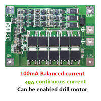 3S 40A Li-ion LITHIUM Bateri Pengecas Lemaga Perlindungan PCB BMS มอเตอร์ Gerudi 11.1V 12.6V Lipo Modul Sel dengan Baki