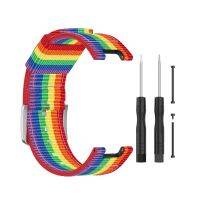 ✢◆ Colorful Stripes Canvas Strap for Huami Amazfit T-Rex A1918 Multi-color Watchband
