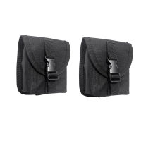 2Pieces Spare Black 600D Nylon Scuba Diving Weight Belt Pockets with Quick Release Buckle - 14 x 12cm Furniture Protectors Replacement Parts