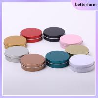 BETTERFORM กลมกลมๆ กระป๋องชากระป๋อง ว่างเปล่า โลหะสำหรับตกแต่ง กล่องโลหะใส่ของ เล็กๆน้อยๆ หลายสี ขวดรีฟิล ลูกอมลูกอมลูกอม