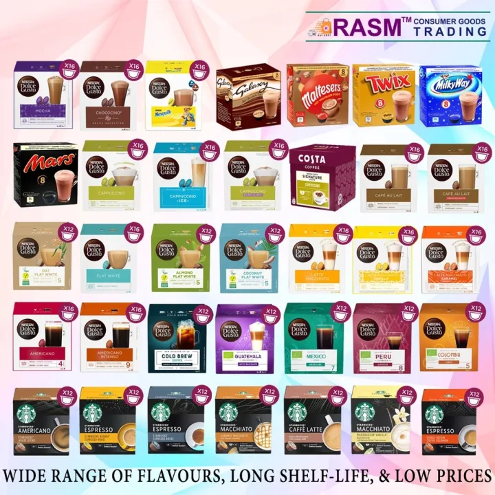 Nescafe Dolce Gusto Coffee Pods/Capsules Collection (Dolce Gusto