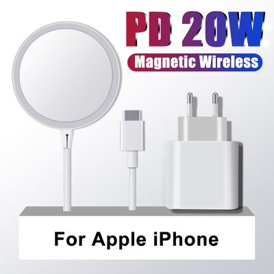 2 in 1 Original Magnetic Wireless Charger For Apple iPhone 13 12 11 14 Pro Max X XS XR 8 Plus USB C Fast Charging Cable Plug