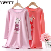 Kids Homewear Sleepdress Spring Girls Nightgown Children Clothing Cotton Nightdress Toddler Cartoon Sleepwear Princess Pajamas