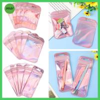 DOULI 50pcs/bag ข้น สีรุ้ง แสดงเครื่องประดับ ถุงบรรจุภัณฑ์ กระเป๋าซิป ถุง OPP ถุงปิดผนึกด้วยตนเอง