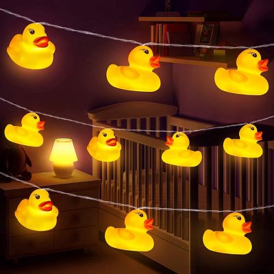 Battery Operated 10Leds/20Leds Yellow Duck LED String Lights Christmas Wedding Party New Year Decoration Led Lights Garland Fairy Lights