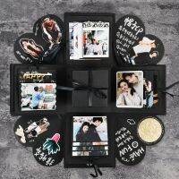 ☸ 15x15x15 เซนติเมตร DIY ของขวัญแปลกใจที่ทำด้วยมืออัลบั้มรูปกล่องของขวัญคริสมาสต์วันวาเลนไทน์คู่กล่องของขวัญ