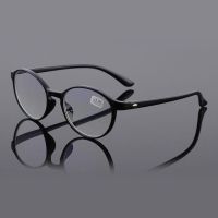 TR90 Retro Round Fashion Reading Glasses Women Men HD Anti Blue Light Resin Plus Film Lenses Presbyopic Ultralight 1.0 4.0 R144