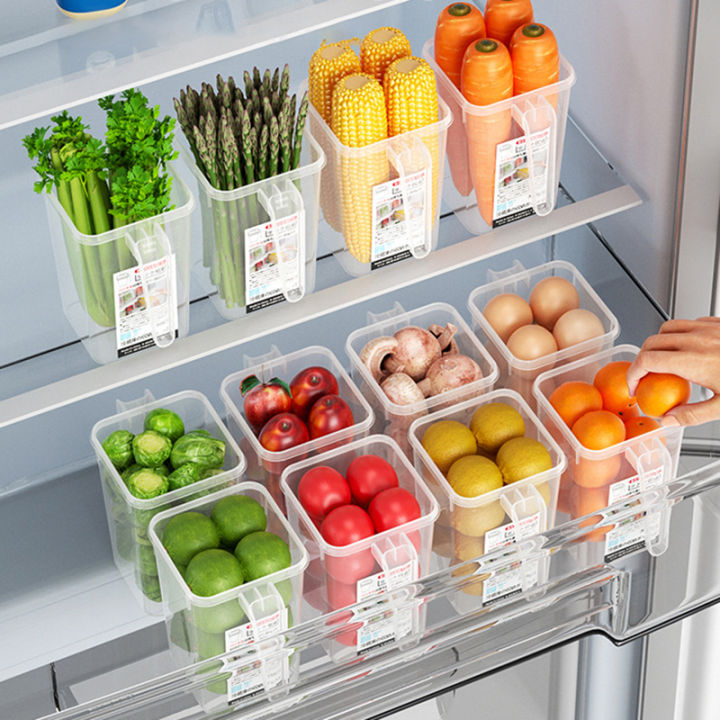 jiang-กล่องเก็บของในตู้เย็นประตูด้านข้างสำหรับใส่อาหารสดถังใส่ผักผลไม้ที่เก็บในครัว