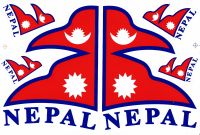 สติกเกอร์ธงชาติประเทศเนปาล NEPAL Flag สติกเกอร์แต่งรถ ติดรถยนต์ รถมอเตอร์ไซค์ หมวกกันน็อค รถแข่ง Honda ,NEPAL Flag Sponsor Racing Stickers Size: 27.5 x 17.5cm