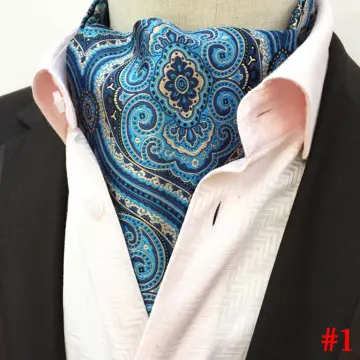 Shop online Casual Printed Polyester Elegant Neckwear Formal Ascot Tie 