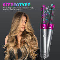 5in1 Hot Air Styler Ceramic Hair Dryer Brush Spinning For Volume And Soft Curls Waves Airbrush Hair Straightener Salon Tool