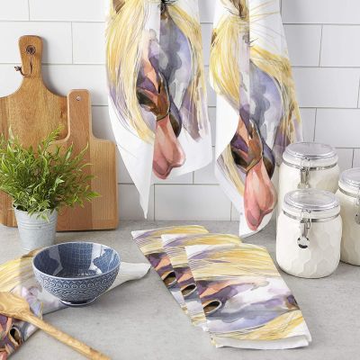 Funny Animal Horse Microfiber Kitchen Hand Towel Dish Cloth Tableware Household Cleaning Towel Utensils for Kitchen