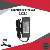 ADAPTER NOTEBOOK HP 19V4.74A*7.4X5.0  / สายชาร์จโน๊ตบุ๊คเอชพี + แถมสายไฟ