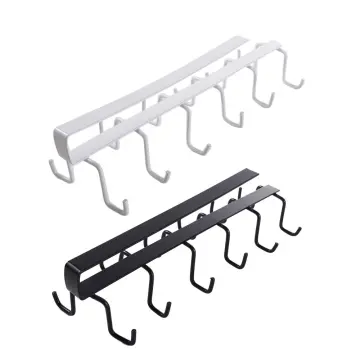 Storage Racks Cabinet Hook Cup Holder with 6 Hooks Double Row