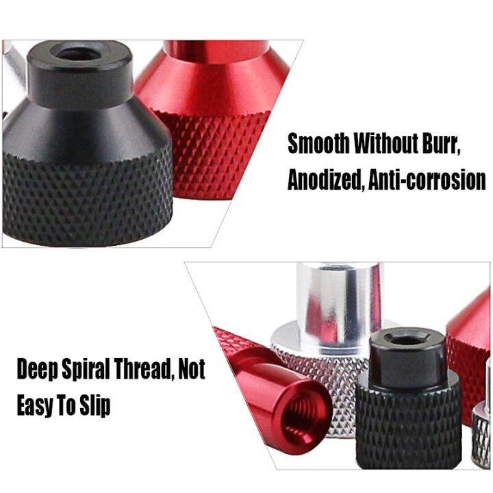 1pcs-m2-5-m3-m4-m5-blind-hole-knurled-thumb-nut-aluminum-step-hand-tighten-nut-with-collar-thumb-nut-silver-black-red-nails-screws-fasteners