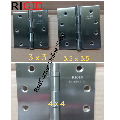 RIGID HEAVY DUTY LOOSE PIN HINGES( BISAGRA) 1 PAIR/ BOX WITH SCREW