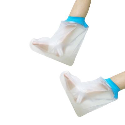 2X Watertight Foot Protector Bathing Waterproof Cover Shower Foot Rest Cast Covers for Shower Leg