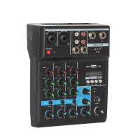 4 Channels USB Audio Mixer Amplifier Console Bluetooth-compatible Record Phantom With Sound Card For Karaoke Stage Karaoke KTV