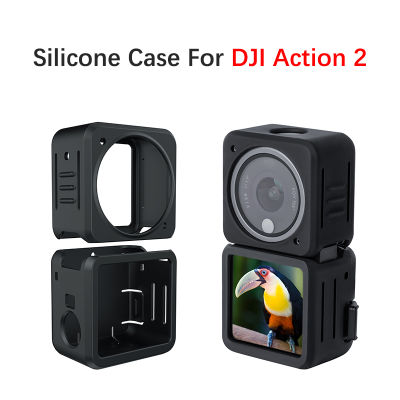 สำหรับ DJI Action 2กีฬากล้องซิลิโคน Protector Case Combo Soft ซิลิโคน Anti Slip แยกประเภทฝาครอบ Osmo Action 2อุปกรณ์เสริม