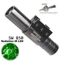 CWIR Illuminator ไฟฉาย,LED 850nm ไฟฉายอินฟราเรด,ปรับโฟกัส Night Vision ไฟฉายสำหรับล่าสัตว์ Varmint Coyote