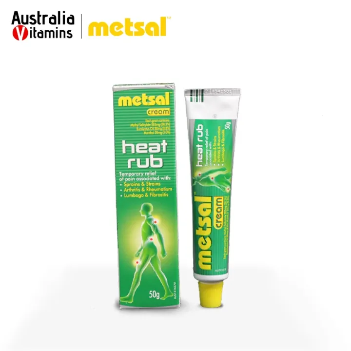 Metsal Heat Rub Cream Relief Strains Muscular Pain 50g Lazada PH