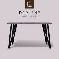 AS Furniture / DARLENE (ดาร์เลเน่) โต๊ะอาหาร โต๊ะกินข้าว ท็อปไม้โครงขาเหล็ก ไม้ปาติเกิล ผิวลายไม้  โครงขาเหล็ก พ่นกันสนิม แข็งแรง ทนทาน ใช้ได้นาน สีดูดีมีสไตล์ กันรอยขีดข่วน ทำความสะอาดง่าย บ้านไหนก็ต้องมี