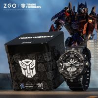 Is the port of transformers have children watch students double waterproof movement quartz watch male multi-function digital watches