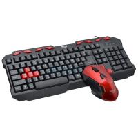 MD-TECH Keyboard (2in1) USB (KB-222/M-103) Black/Red