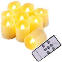 AMIR Flameless Electronic Candle Flicker LED Night Light Remote Control Festival Party Wedding Home Decoration 9PCS Candles