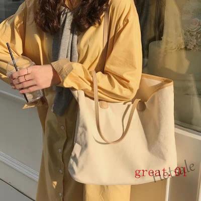 【hot sale】▧❁☏ C16 Women Korean Canvas Bag Large Capacity Tote bag School Simple Student Shoulder Bag Handbag Shopping Bag