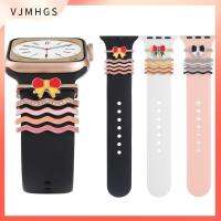 VJMHGS 5Pcs/Set เพชรประดับเพชร แหวนตกแต่งสายรัด สายรัดนาฬิกา เครื่องประดับอัญมณีอัญมณี เครื่องรางโลหะสวยงาม ของใหม่ แฟชั่นสำหรับผู้หญิง เครื่องประดับสำหรับตกแต่ง สำหรับ สาย Apple Watch สมาร์ทวอทช์