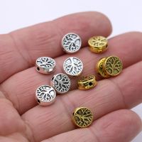 20PCS Tibetan Silver Plated Tree of Life Loose Spacer Beads for Jewelry Making Bracelet DIY Accessories Craft 9mm Headbands