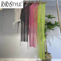 RYRYSTYLE แพลตฟอร์มสำหรับเต้นรำแขนกุดกลวงออกเสื้อชุดเดรสรูปดอกไม้แหวนเพชรยาวปานกลาง