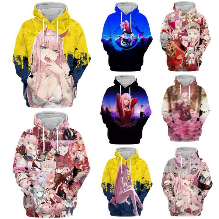 Mamba Top Hentai Girl Zero Two Hoodies Women Fun 3d Print Japan Anime Darling In The Franxx