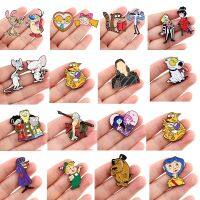 Vintage Badges With Anime Lapel Pins for Backpacks Brooch for Clothes Cute Things Enamel Pin Backpack Accessories Manga Brooch