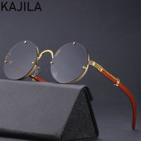 Vintage Round Steampunk Sunglasses Men 2021 Luxury Brand Punk Sun Glasses For Women With A Box Rimless Sunglass Zonnebril Heren