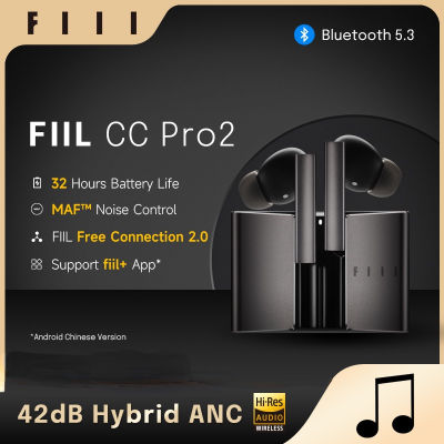 FIIL CC Pro2 New Bluetooth 5.3 TWS Earbuds 42dB ANC Headphones MAF™ Noise Control with Dual Mic AI ENC 32H Battery Life Earphone