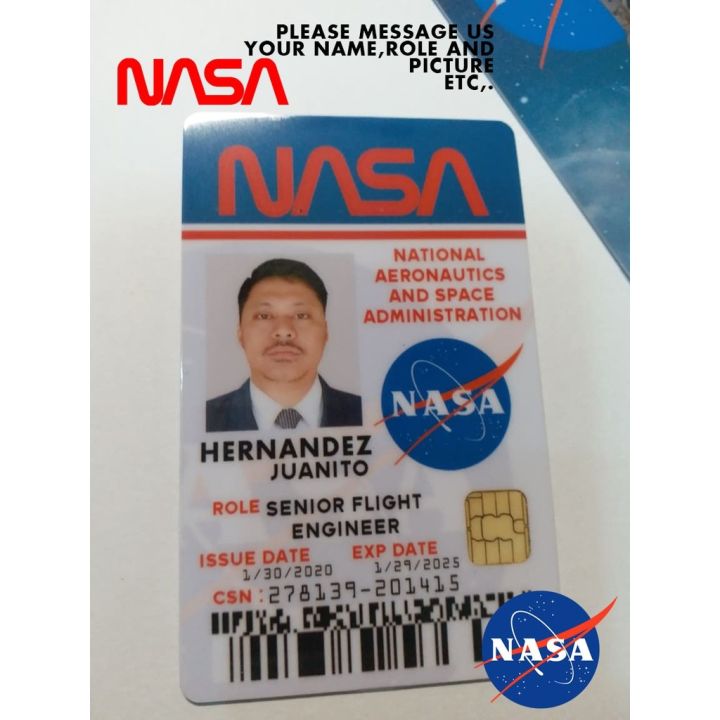 NASA ID Card Personalized PVC ID (CUSTOMIZABLE) | Lazada PH