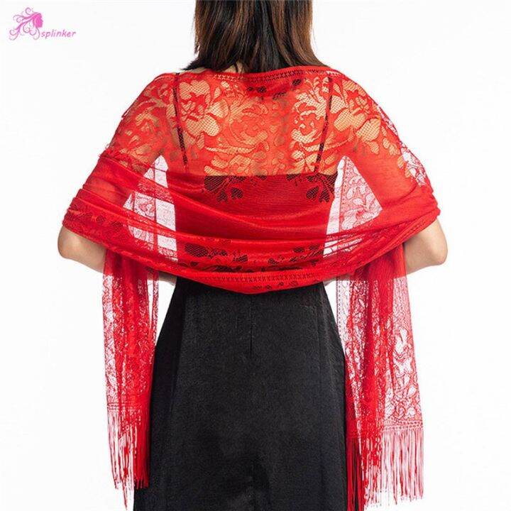 sl-women-elegant-wedding-tassel-shawl-female-pure-color-hollow-lace-mesh-yarn-temperament-evening-scarf