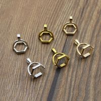 【YF】✈  20pcs/lot 8mm hole Stone Pillar Pendants Clasp Caps Tassel End for Necklace Jewelry Making Z1009