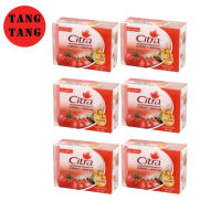 Citra สบู่ซิตร้า สครับจากธรรมชาติ ขนาด110 กรัม สูตรมะเขือเทศ+คลอลาเจน (เเพ็ค6ก้อน)