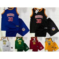 Kids Basketball Jersey Uniform Golden State Warriors Jersey 30 Curry Jersey Set Kids Basketball Top