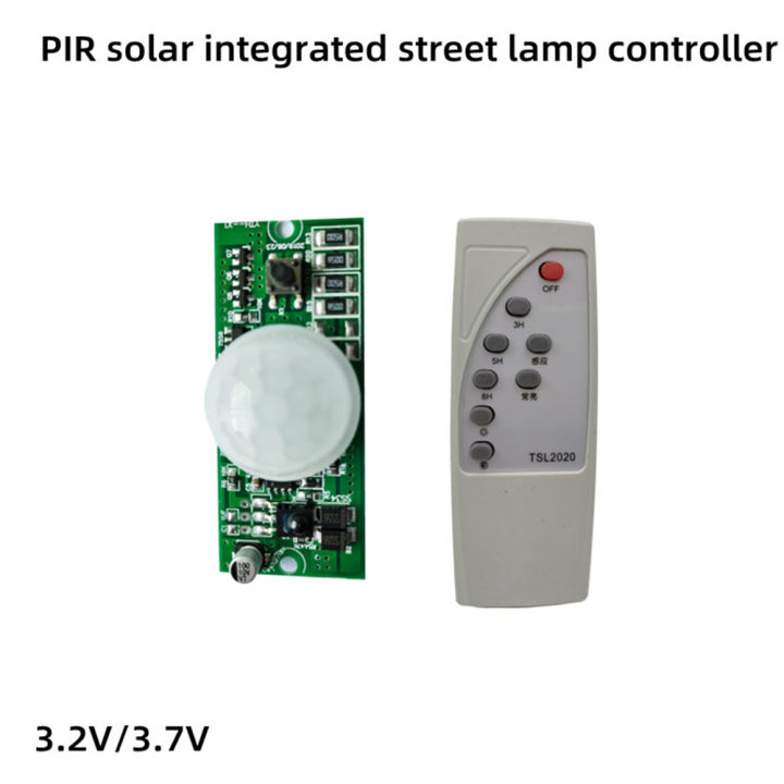สกุลเงินรีโมทคอนโทรล-pir-แผงวงจรพลังงานแสงอาทิตย์แบบบูรณาการไฟถนน-controller-3-2v-3-7v
