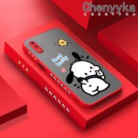 เคส Chenyyka สำหรับ VIVO Y93เคส Y93s การ์ตูนน่ารัก Pochacco แฟชั่นฝ้าดีไซน์ใหม่ขอบเปลือกแข็งเคสโทรศัพท์ซิลิโคนนิ่มคลุมทั้งหมดเลนส์กล้องถ่ายรูปเคสป้องกันทนแรงกระแทก