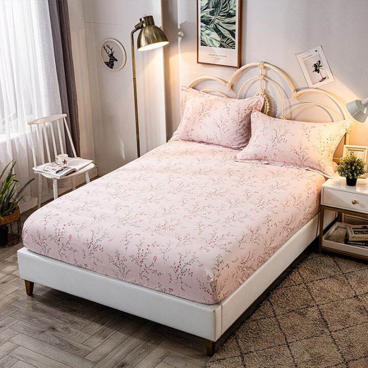 cotton-single-sizequeen-king-pillowslip-fitted-sheet-premium-high-quality-fitted-bedsheet-cadar-murah-hebat-cadar-bergetah-keliling