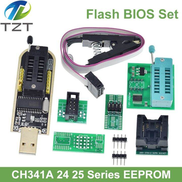 CH341A 24 25 Series EEPROM Flash BIOS USB Programmer Module + คลิปทดสอบ ...